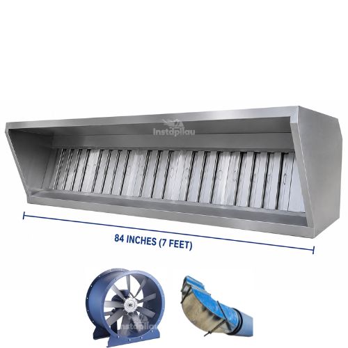 7FT Kitchen Hood System (Hood, Exhaust Fan, Ducting & Installation)