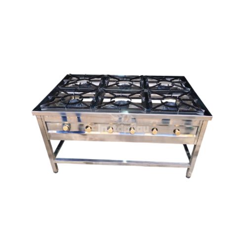 Six Burner Stainless Steel Gas Burner